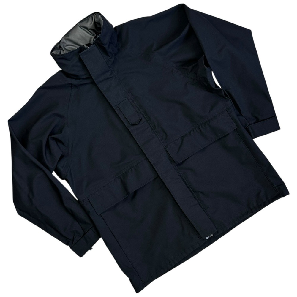 US Military Navy Parka Cold Weather Black Goretex Men M Hide Away Hood Rare Gorp